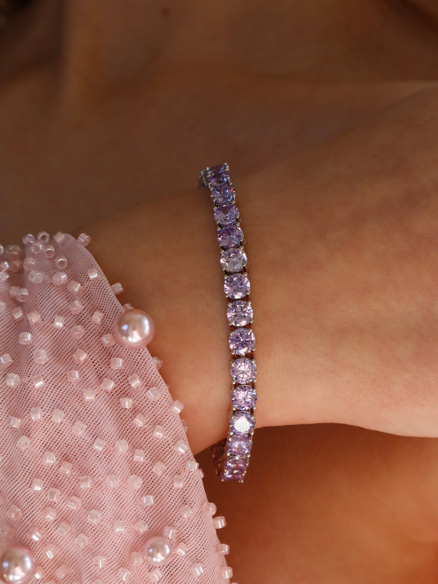 Estelle Lavender Tennis Bracelet